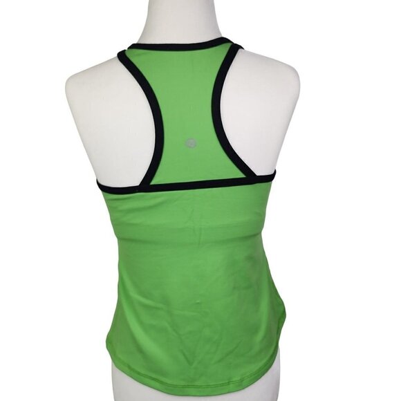 VTG Lululemon Athletica Workout Tank Green Black Women's Size 10 - Picture 4 of 8